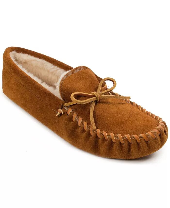 

Мужские тапочки с ворсовой подкладкой и мягкой подошвой Minnetonka, коричневый