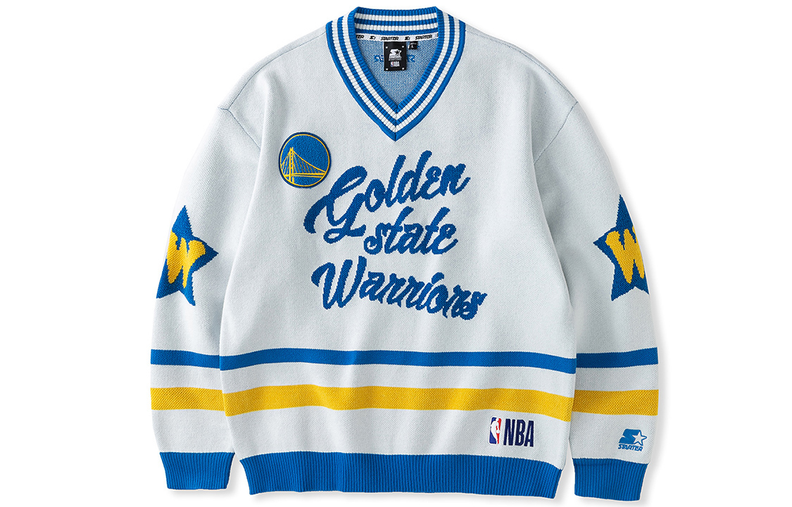 

Свитер унисекс бело-голубой STARTER