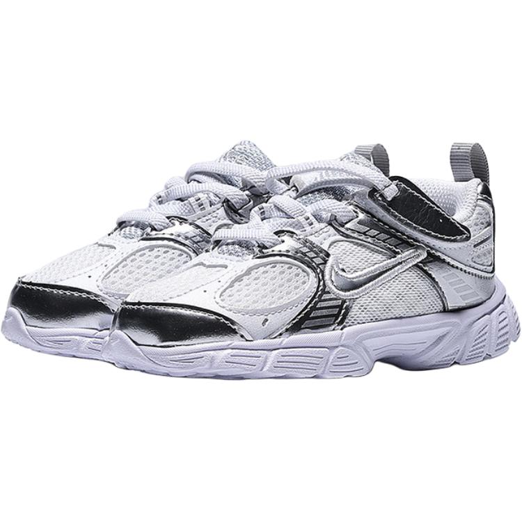 Nike V5 RNR дышащие низкие детские туфли silver white для малышей — фото 4