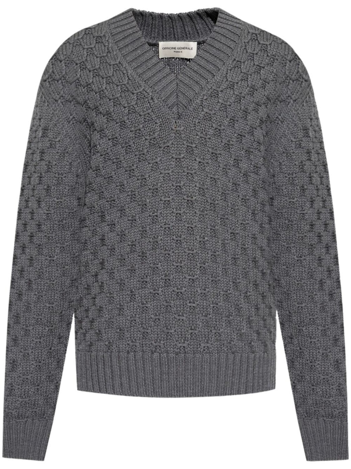 

Officine Generale джемпер сотовой вязки, серый