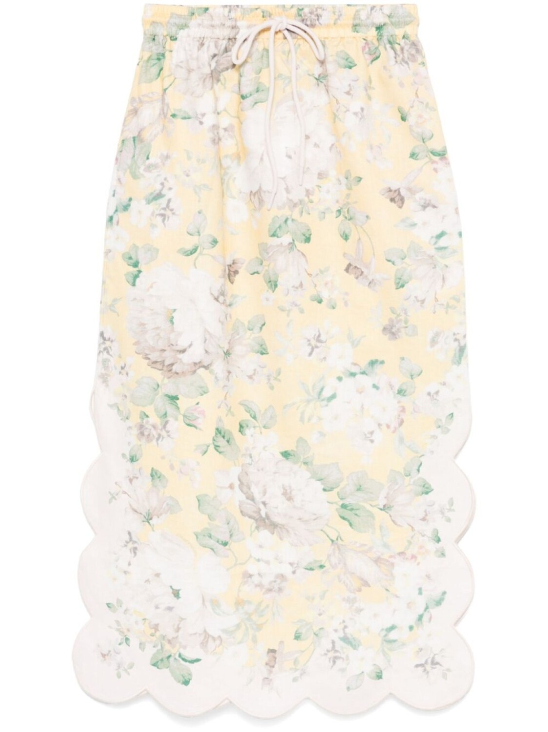 

Юбка миди Acacia с фестонами ZIMMERMANN, нейтральный цвет