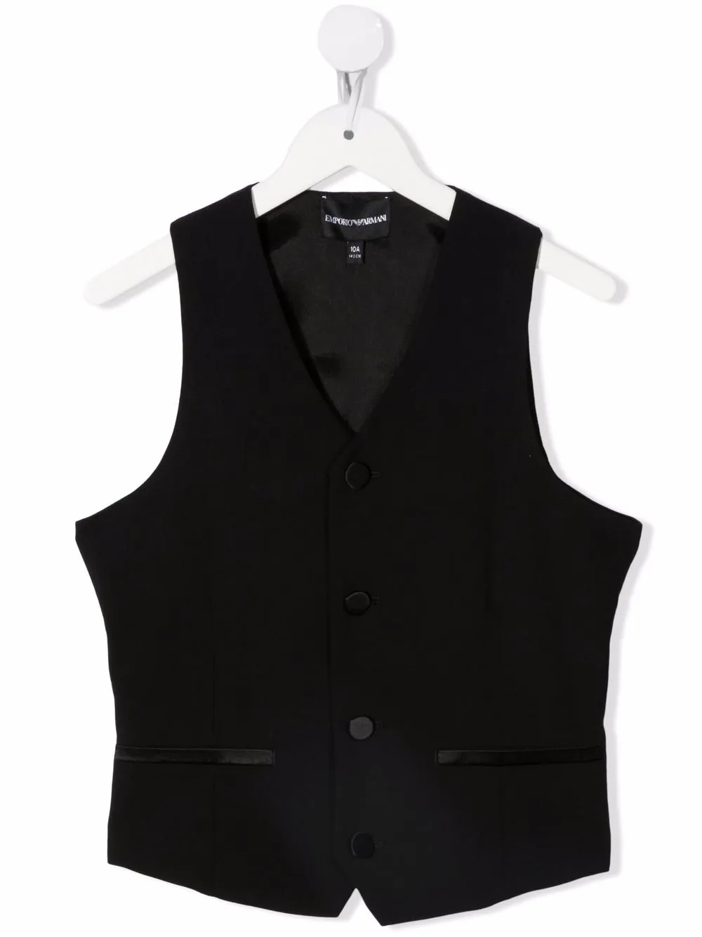 

Однобортный жилет Emporio Armani Kids, черный