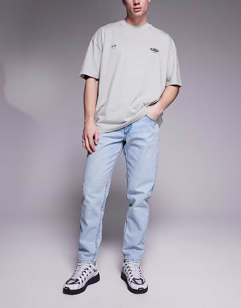 

Зауженные джинсы ASOS DESIGN светло-голубого цвета