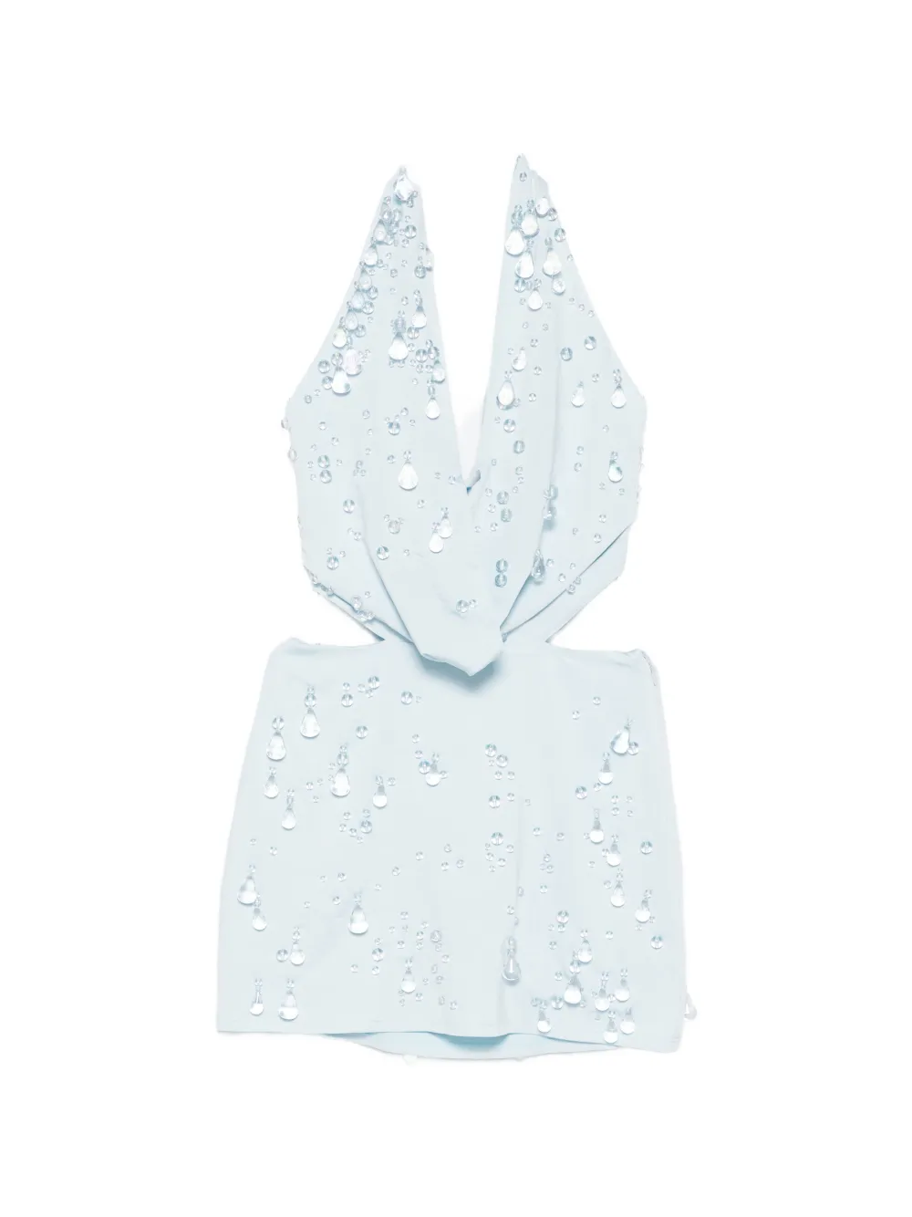 

Мини-платье с вырезами и украшением из бусин Cult Gaia, синий