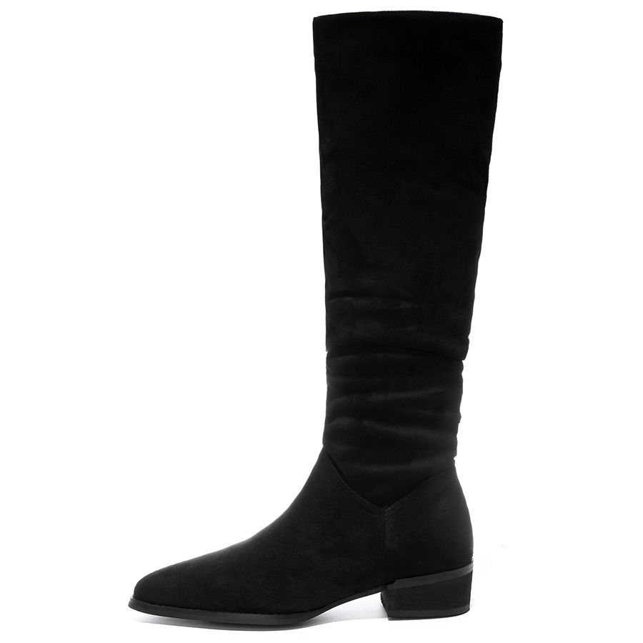 OMS Черные или хаки высокие сапоги до колена на каблуке, цвет Black High Heel over-The-Knee Style