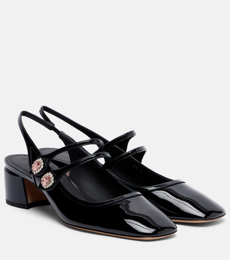 Туфли-лодочки Milly из лаковой кожи на шпильке Ferragamo, Nero
