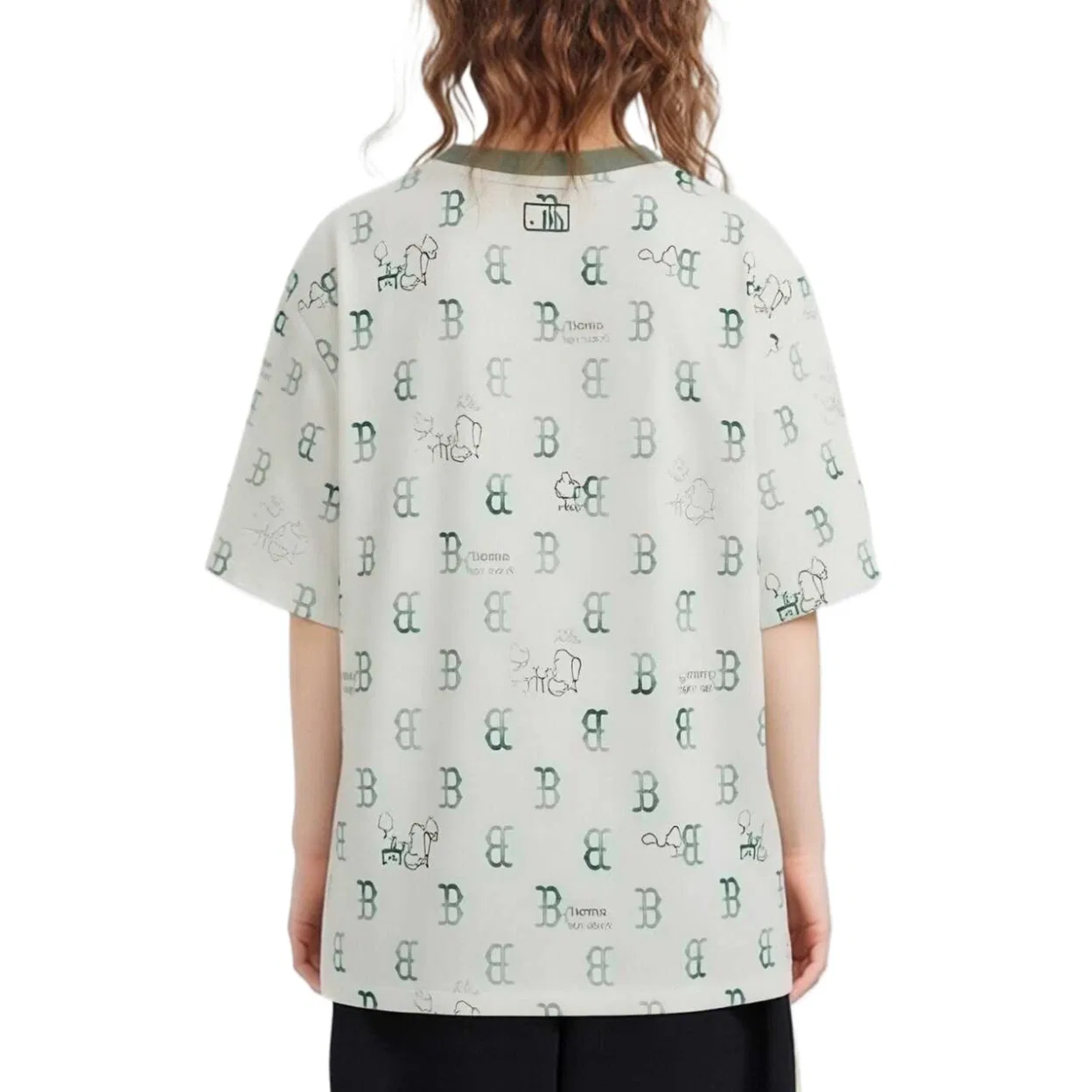 Футболка с круглым вырезом Moderate MLB KIDS, Light Army Green — фото 3