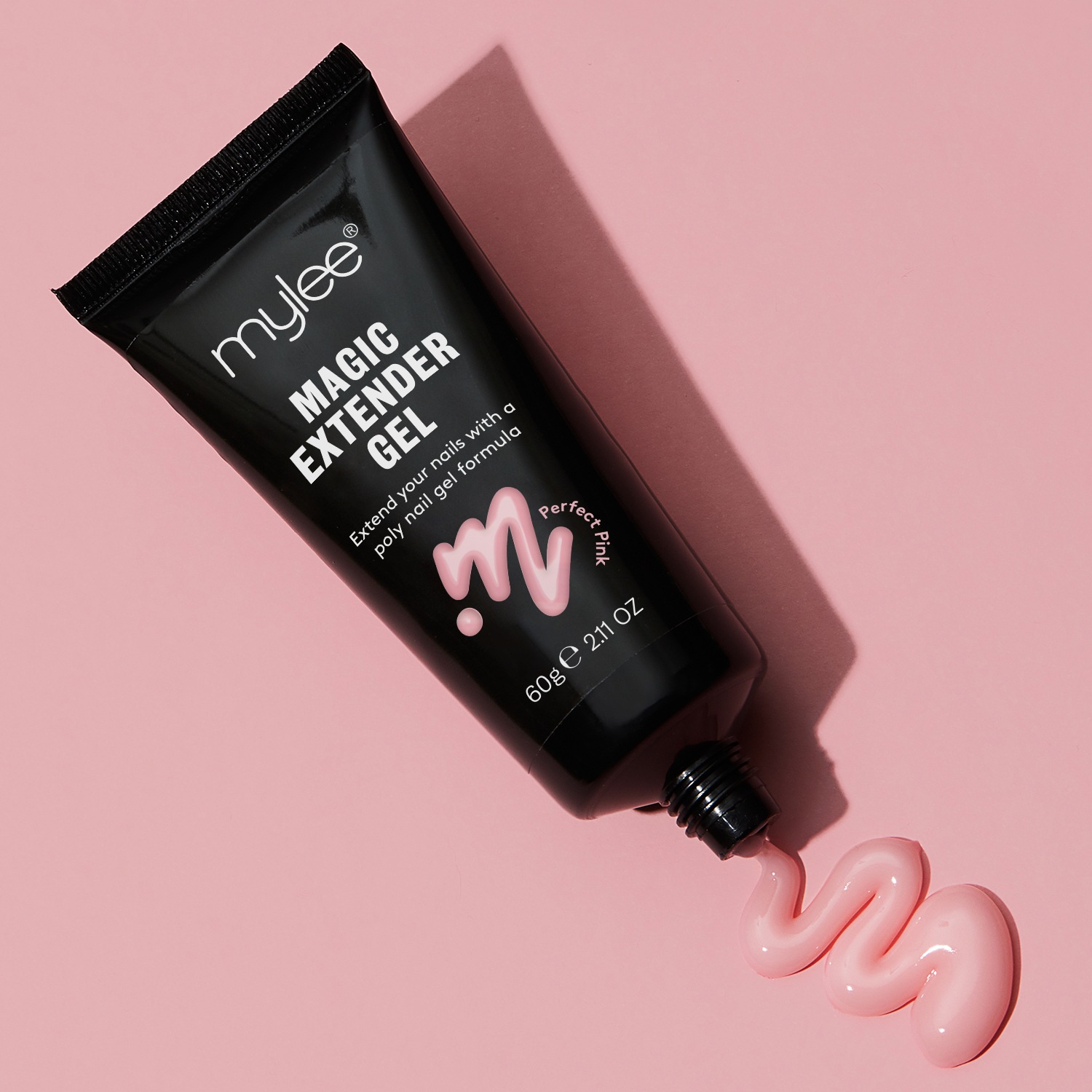 Гель-лак для ногтей magic extender gel (farblos) Mylee, magic extender gel perfect pink, вес 60 гр. — фото 2
