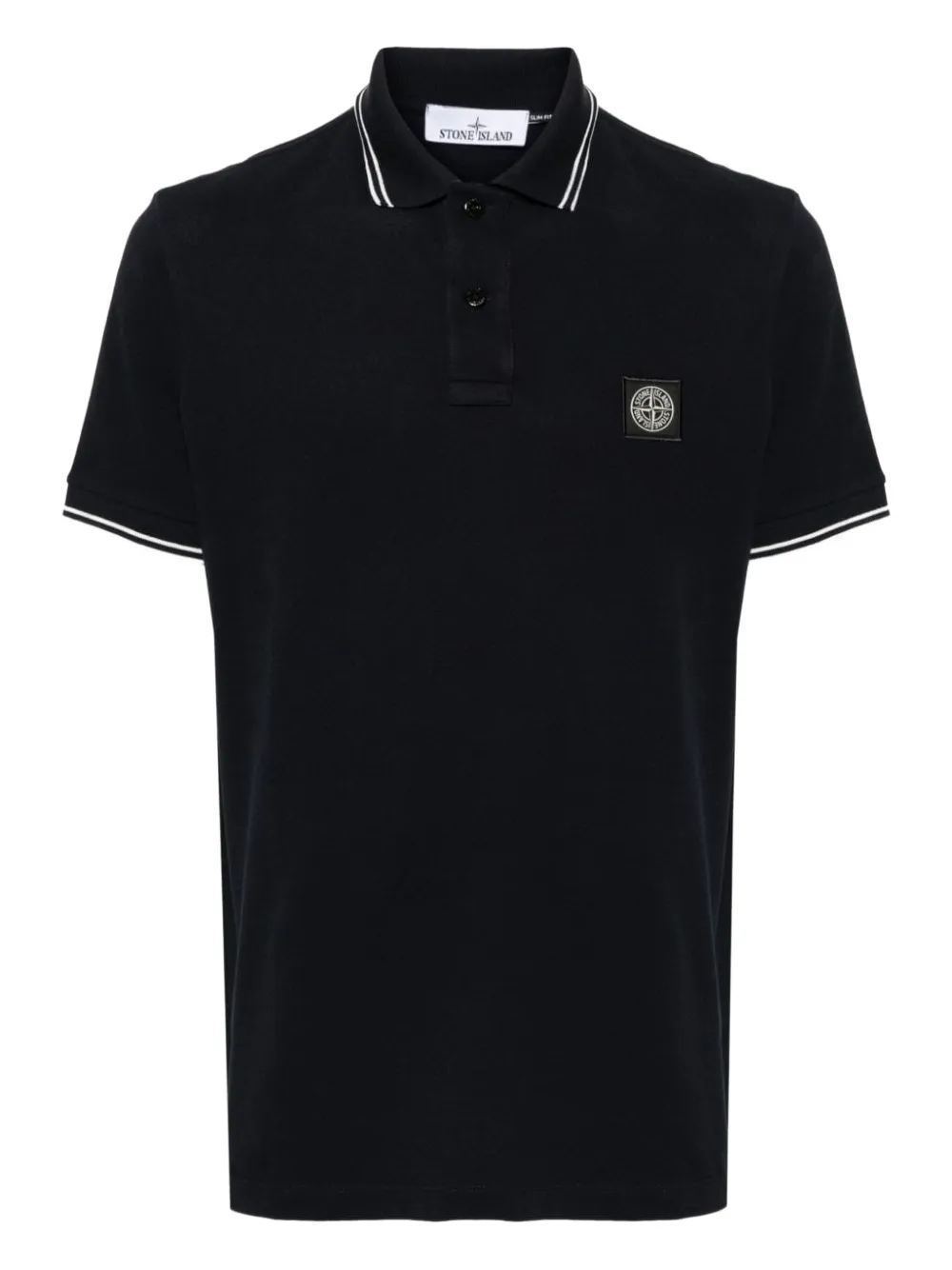 

Рубашка поло с нашивкой-логотипом Stone Island, синий
