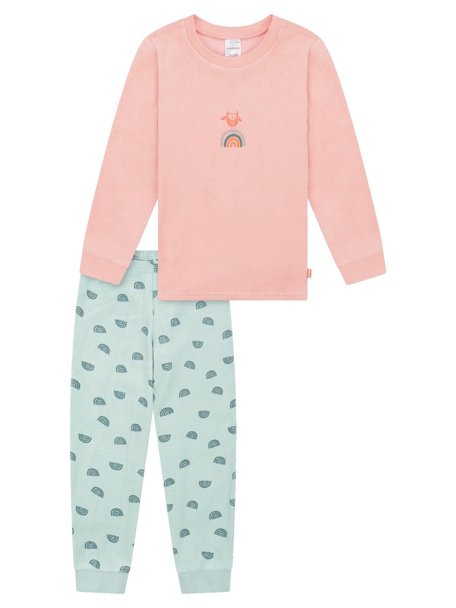 

Пижама SCHIESSER Nightwear, светло-голубой/коралловый