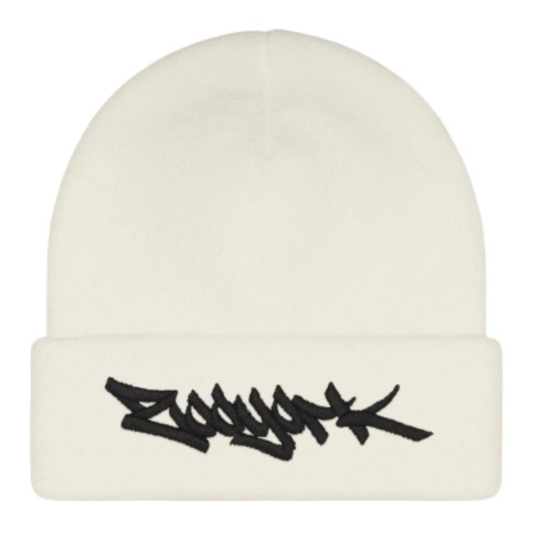 

Supreme Зимняя шапка с вышитым логотипом Zoo York, White