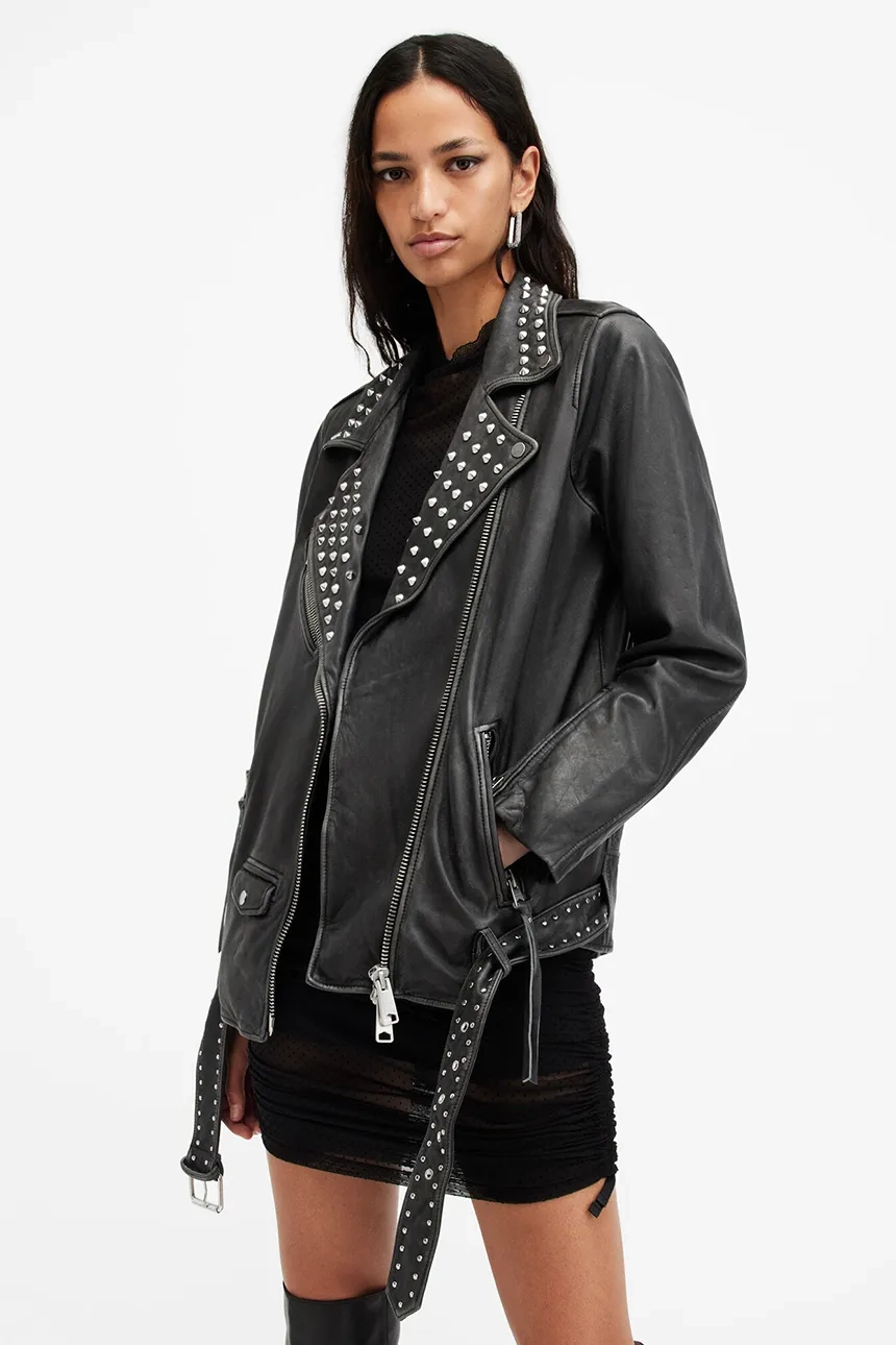 

БИЛЛИ кожаная куртка AllSaints, черный