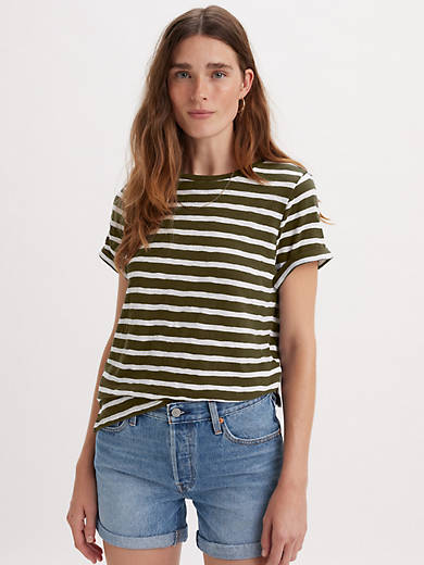 

Футболка с коротким рукавом «Марго» Levi's, цвет Captain Stripe Olive - Green