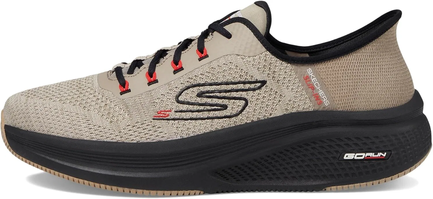 Мужские слипоны Skechers Hands Free: Go Run Elevate 2.0 Steady Motion Trainers, Taupe Black — фото 4