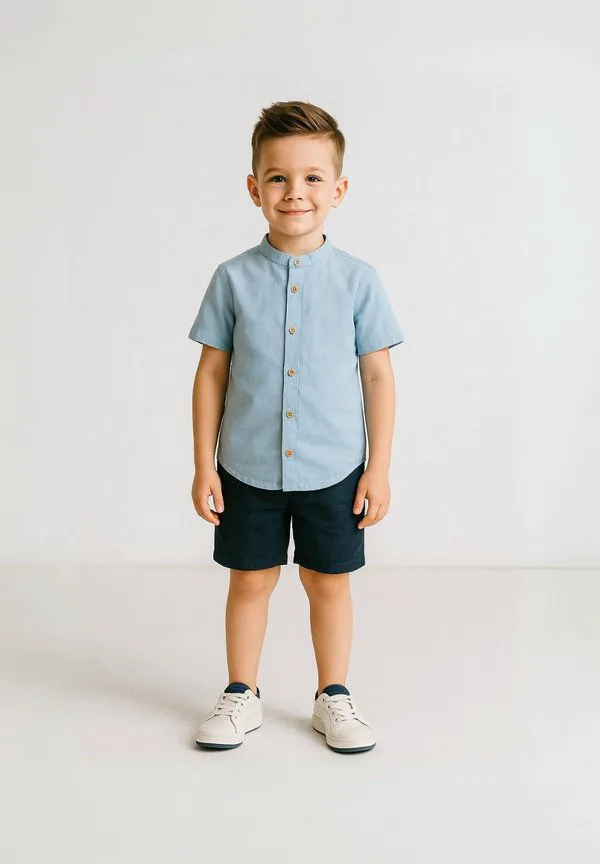Шорты в оксфордском стиле Minoti, Light Blue Navy