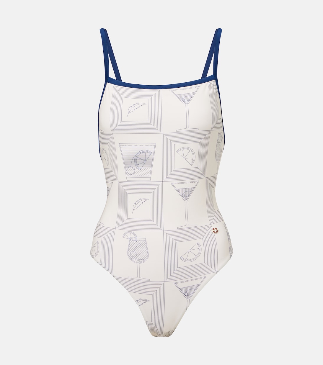 

Купальник с принтом Aperitivo Loro Piana, Ivory/Blue Halite