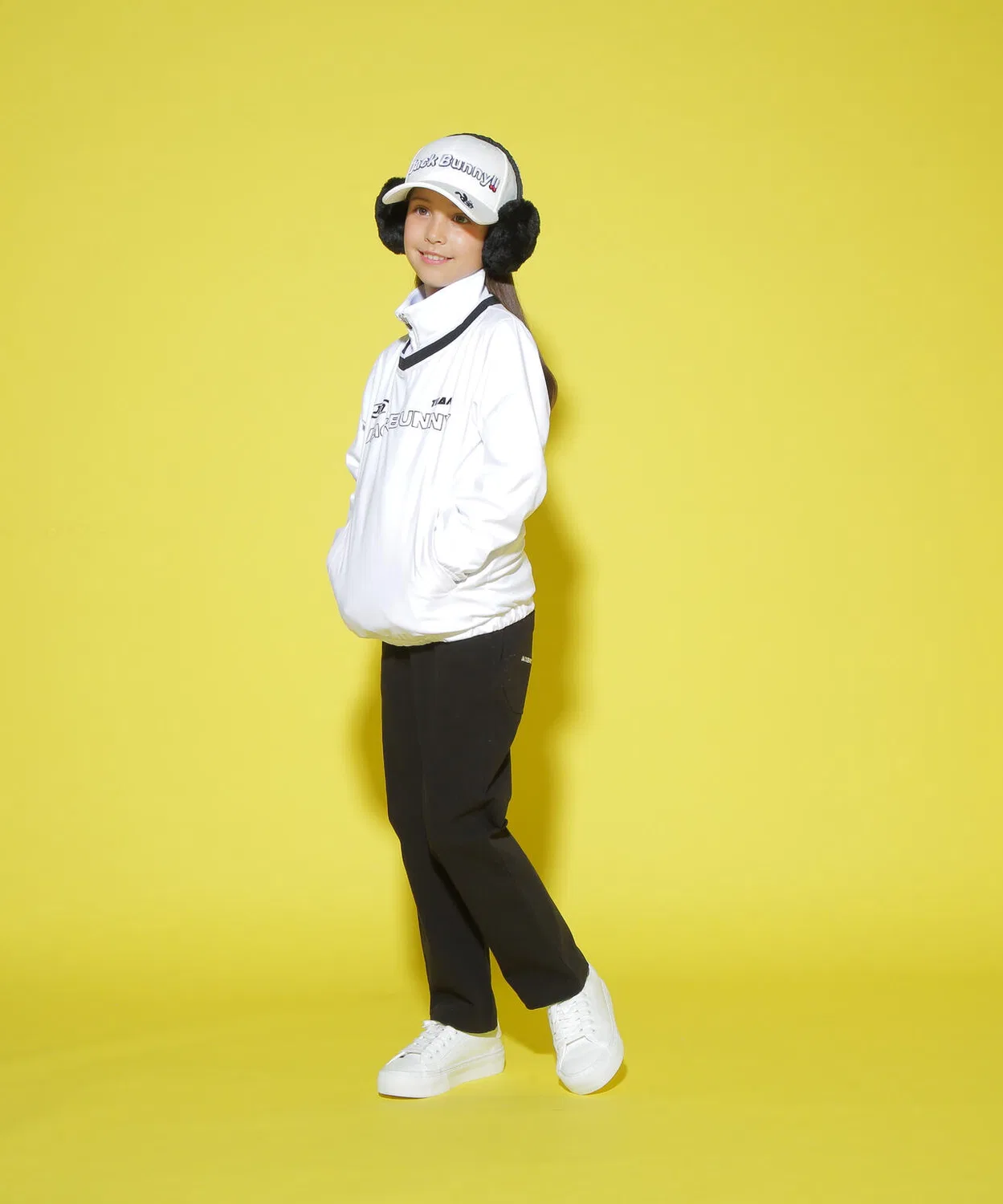 Куртка-бомбер Jack Bunny!! PE Smooth Bonding Twin Blouson, детская, жёлтая — фото 3