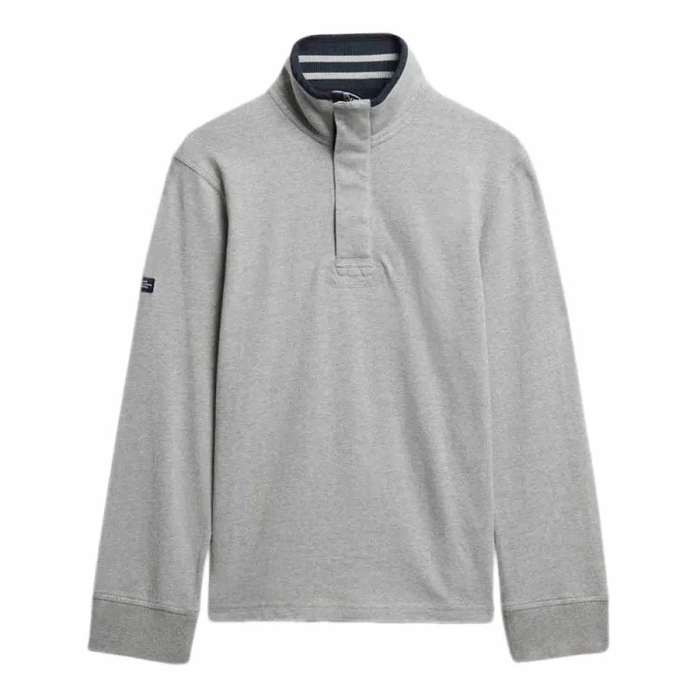 

Толстовка Superdry Classics Henley half zip, серый