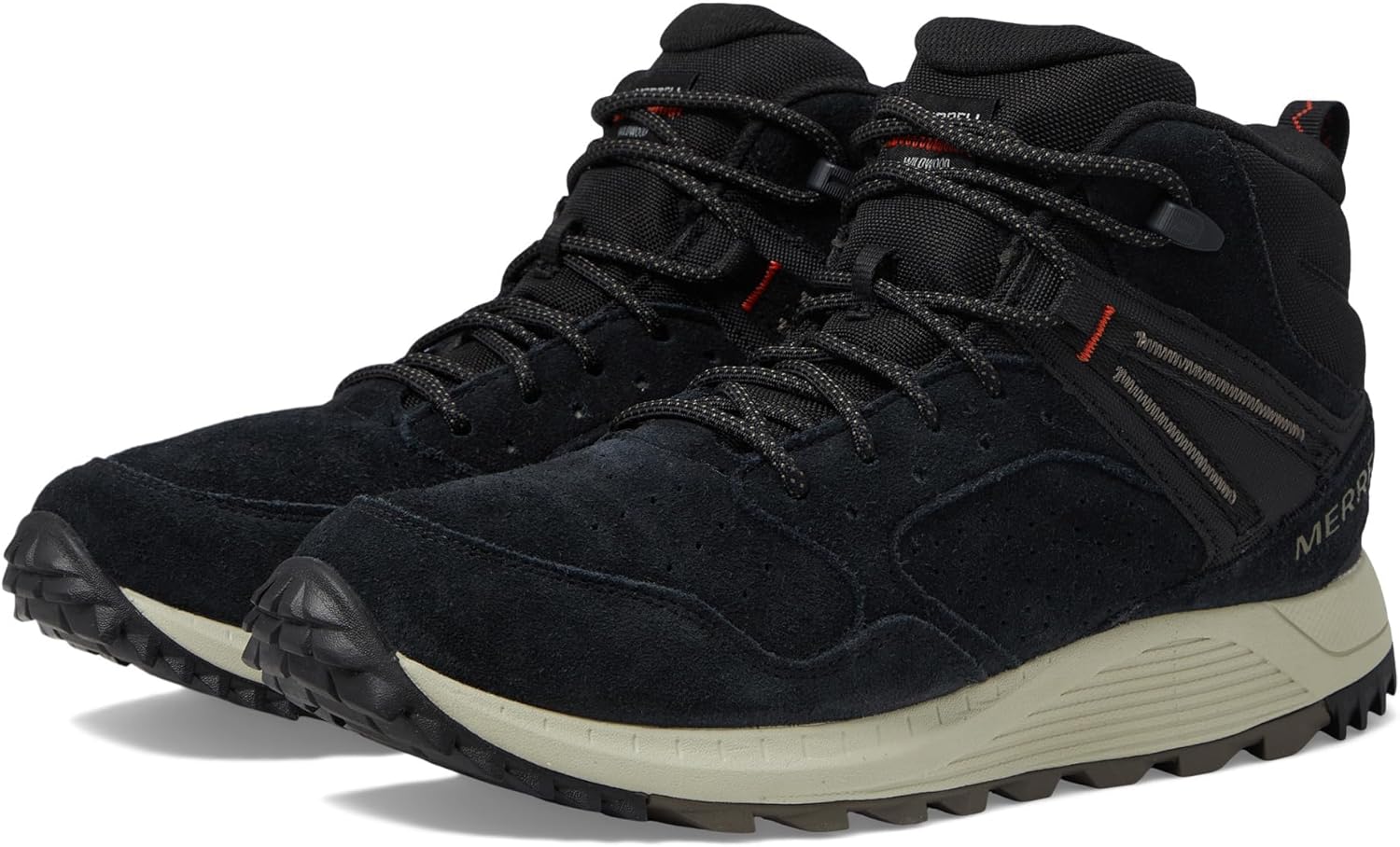 

Мужские водонепроницаемые кожаные ботинки Merrell Wildwood Mid, черный