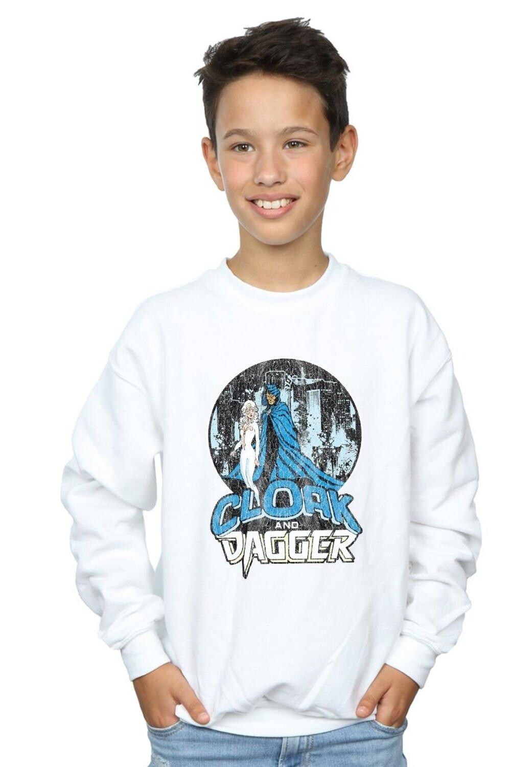 

Толстовка в стиле ретро Cloak And Dagger Marvel, белый