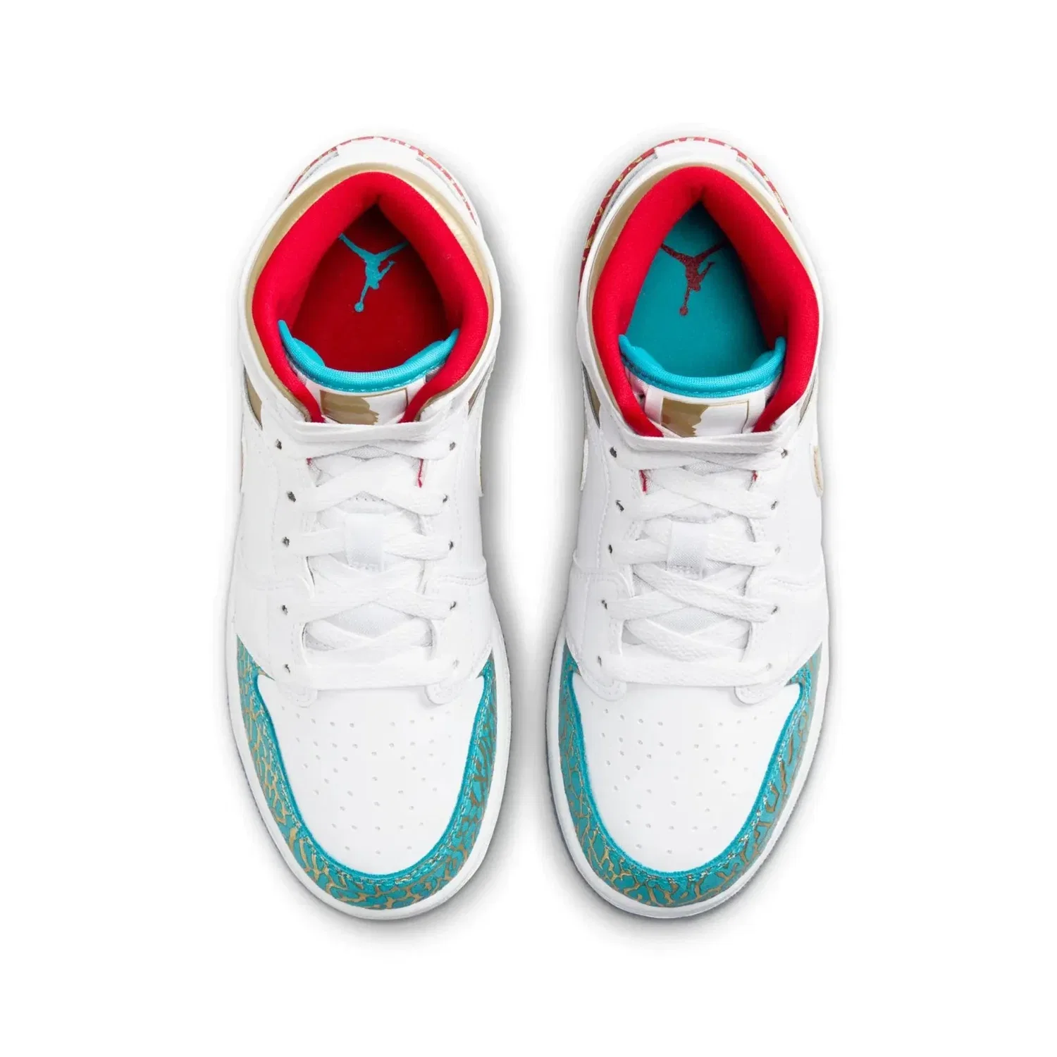 Детские кроссовки Nike Air Jordan Mid NC to Chicago FB2212 - белые HTAT1 — фото 3