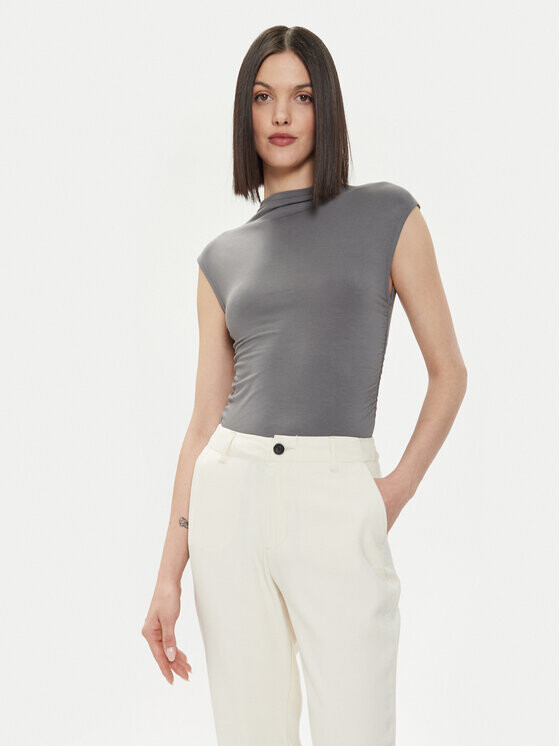 

Топ Gina Tricot, серый