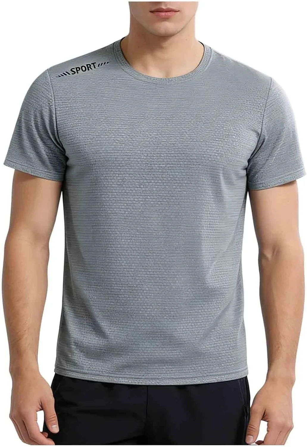 

Мужская футболка для бега Quick Dry, легкая, с коротким рукавом Lmdudan