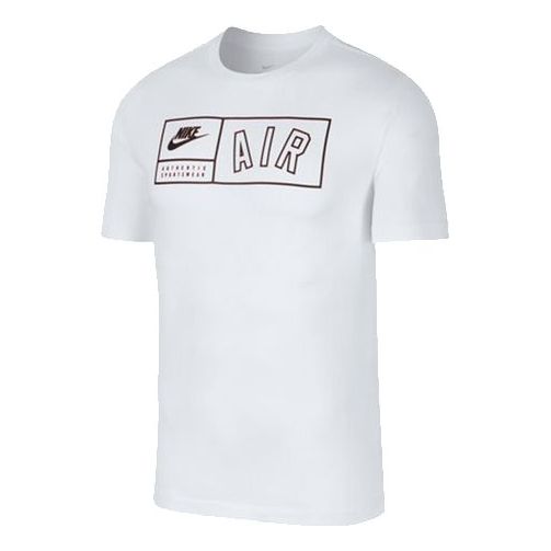 

Футболка Nike Air Alphabet Logo Basketball Sports Round Neck Short Sleeve White, белый