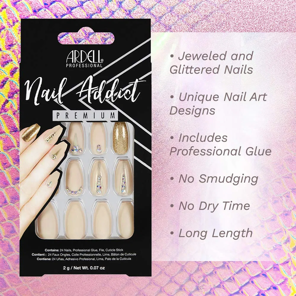 Набор накладных ногтей «Nude Jeweled» от ARDELL Nail Addict Ardell — фото 2