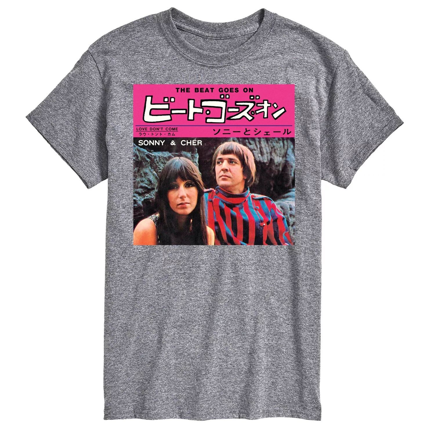 

Футболка Big & Tall Sonny и Cher Licensed Character, серый