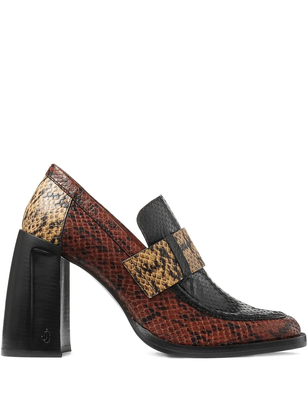 Туфли Tylor 80 на блочном каблуке JIMMY CHOO, коричневый