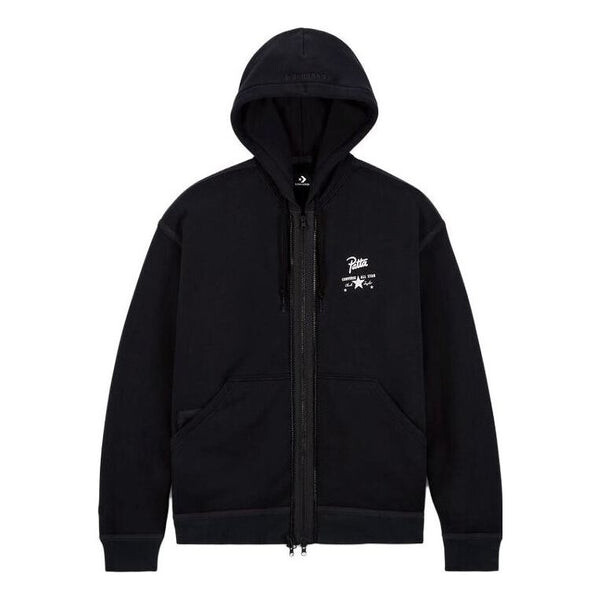

Толстовка x patta four-leaf clover utility fleece hoodie 'black' Converse, черный