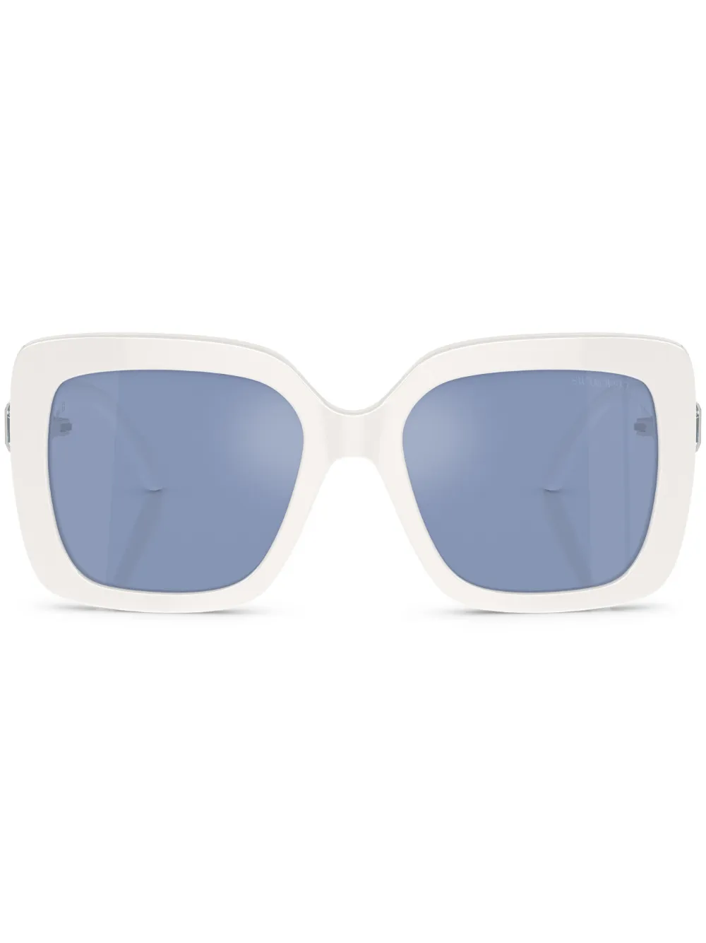 

Солнцезащитные очки в квадратной оправе с кристаллами Swarovski, белый