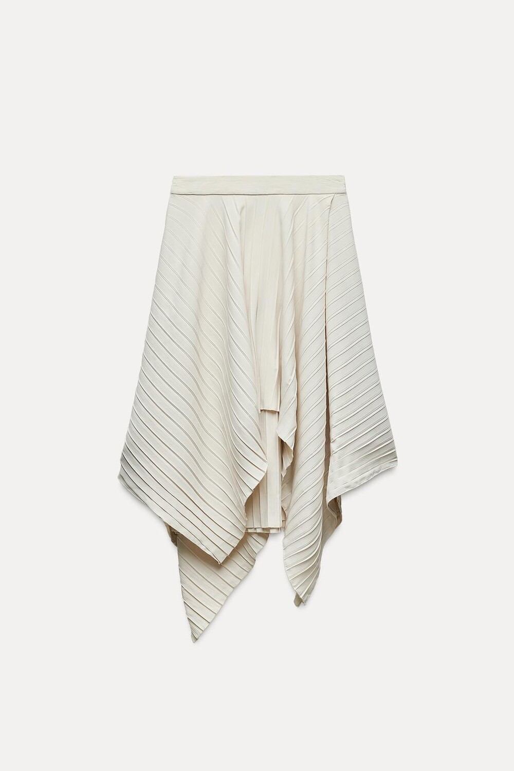 

Ассиметричная плиссированная юбка ZARA, светло-бежевый