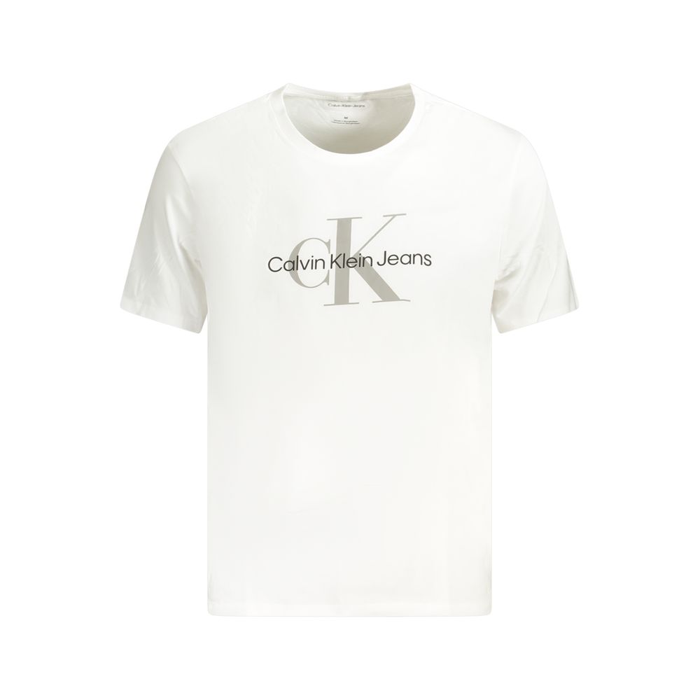 

Белая хлопковая футболка Calvin Klein