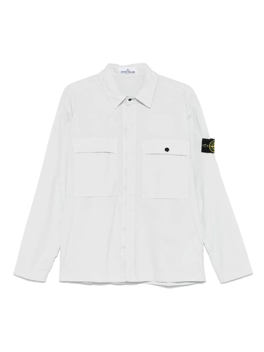 

Куртка-рубашка с нашивкой Compass Stone Island, синий