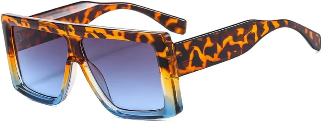 

Модные солнцезащитные очки большого размера для женщин, винтажные очки в крупной оправе для мужчин, солнцезащитные очки с защитой от УФ-излучения UV400 SZVVBKK, Blue