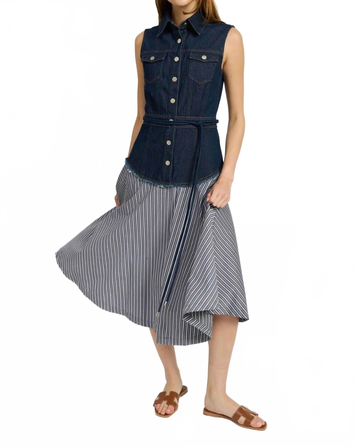 

Никола Миди платье в джинсовом стиле En Saison, Denim