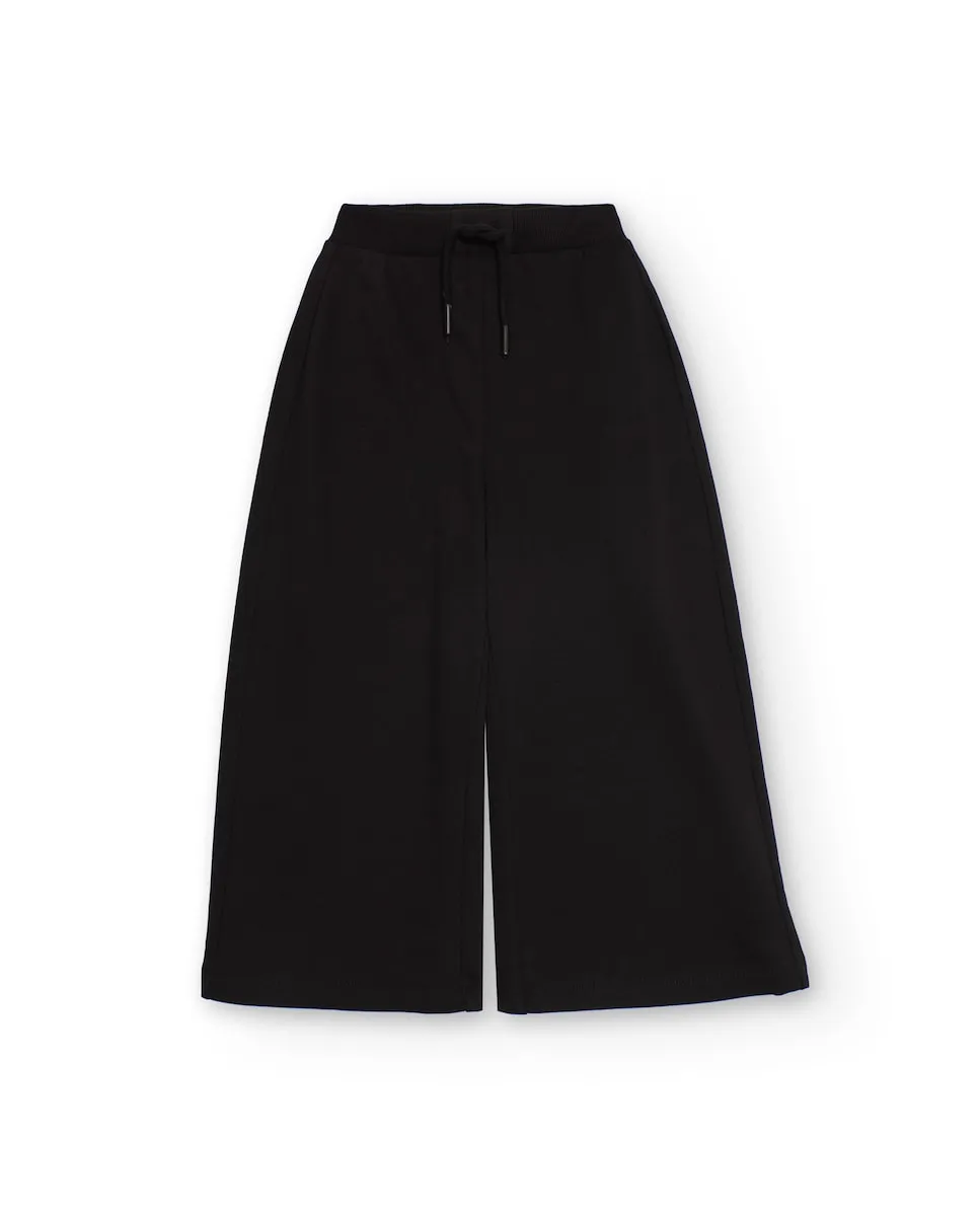 

Широкие брюки для девочки черного цвета с регулируемой талией Tuc tuc