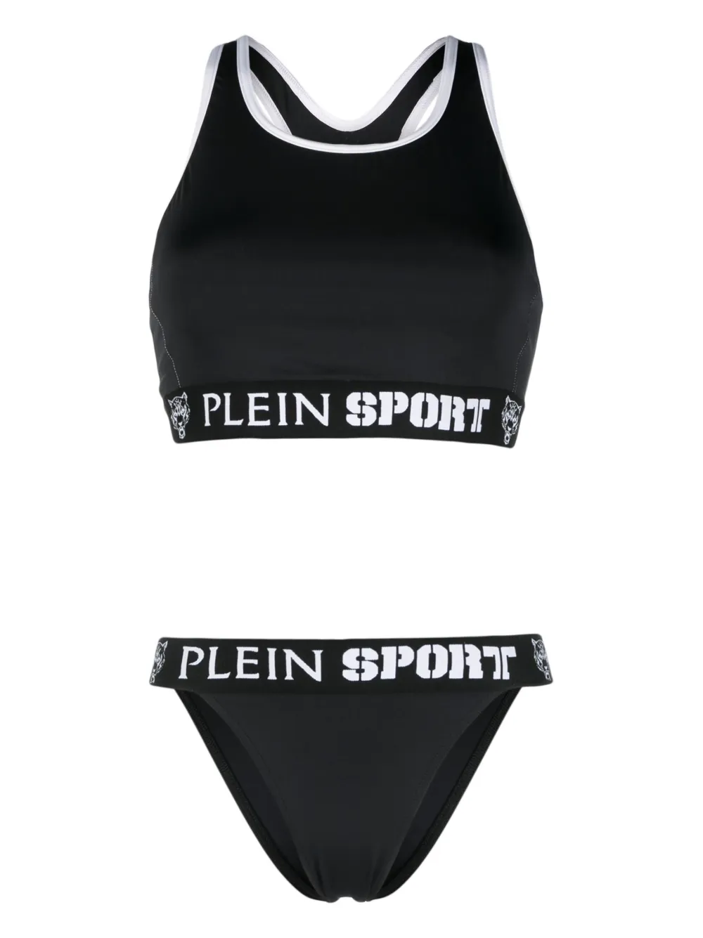 

Бикини с принтом Baroque Tiger Plein Sport, черный