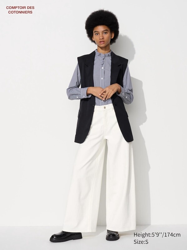 

Широкие джинсы Uniqlo, белый