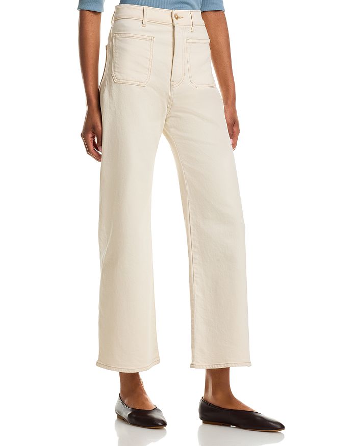 

Джинсы Grant High Rise Wide Leg цвета экрю Veronica Beard, слоновая кость/кремовый