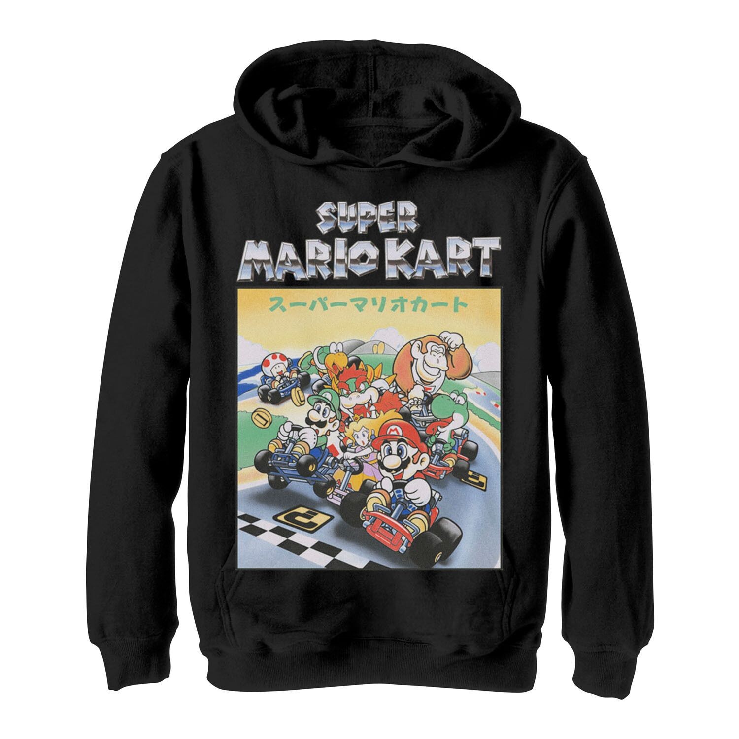 

Легкая толстовка с капюшоном Super Mario Kart Retro Racers для мальчиков 8–20 лет, групповая съемка Licensed Character