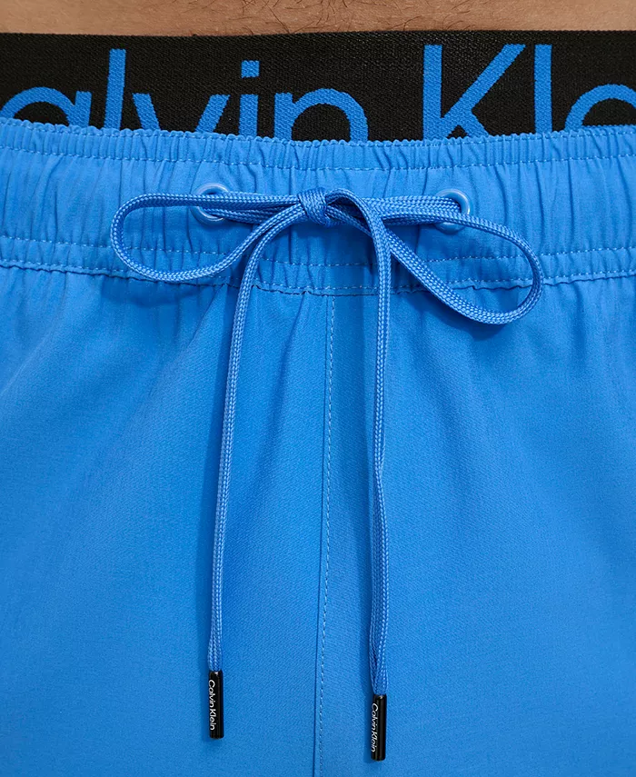 Мужские плавки Volley Modern Euro 5" с эластичным поясом и логотипом Calvin Klein, синий — фото 3