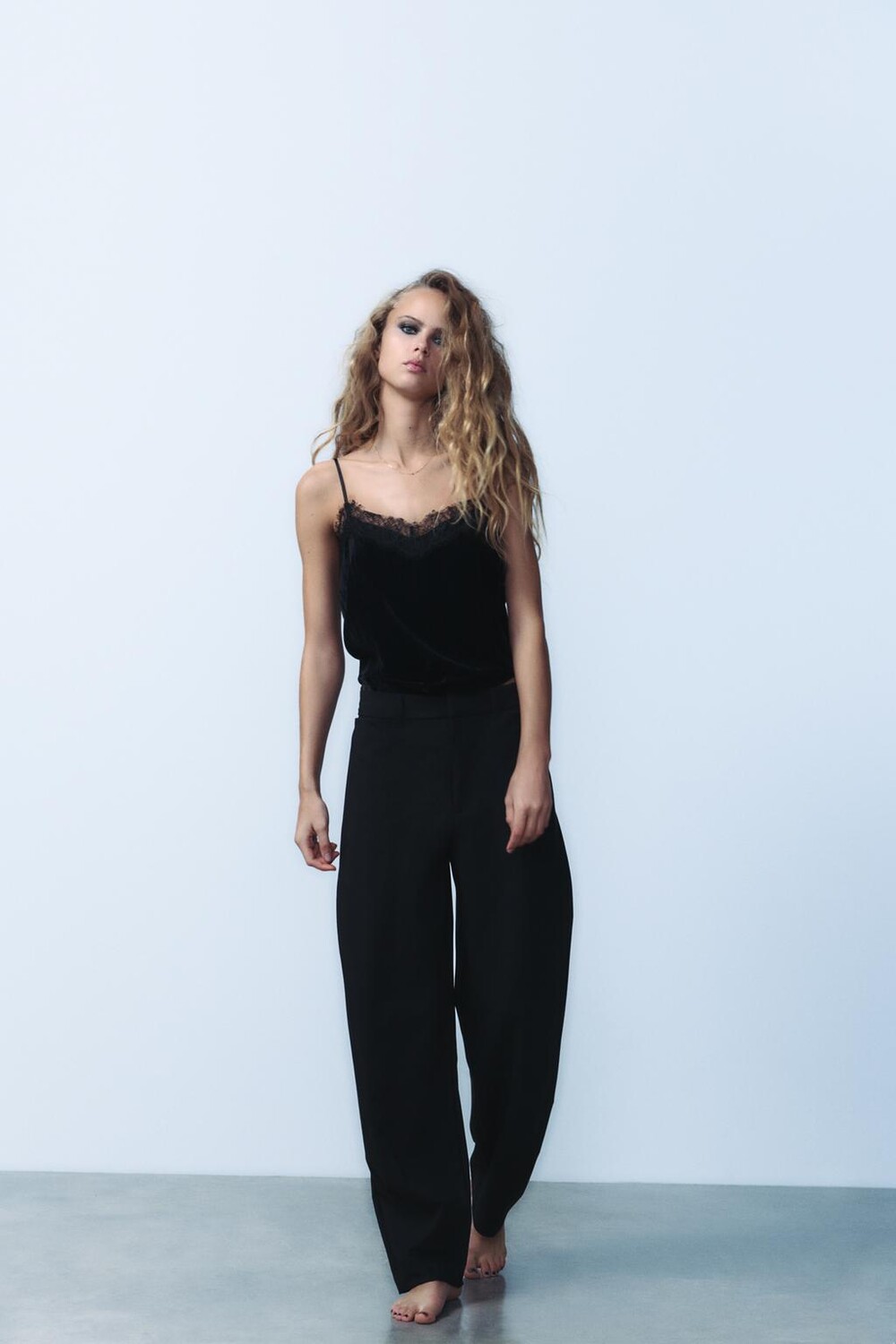 

Брюки с запахом ZARA, черный
