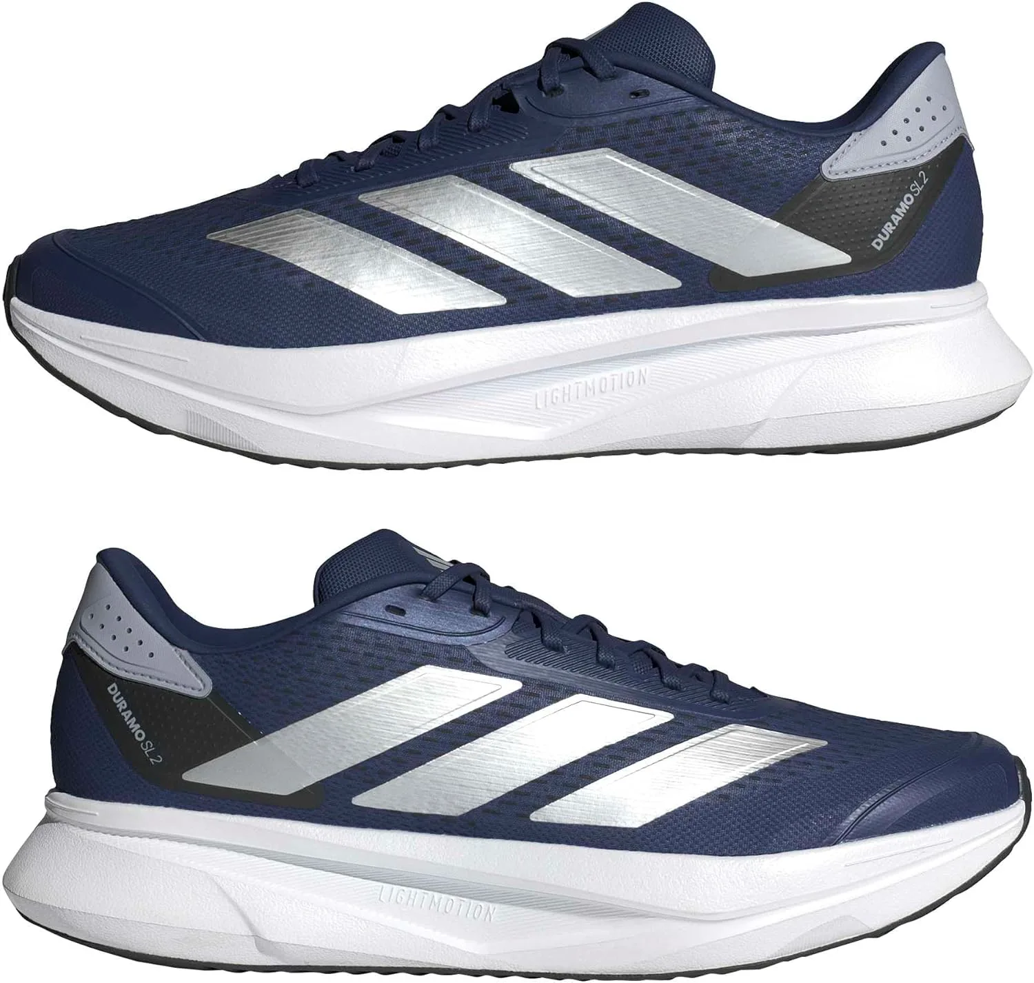 Мужские кроссовки для бега Adidas Duramo SL 2, темно-синий/металлик/серебристый — фото 4
