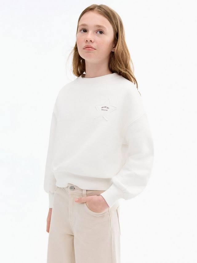 Детские джинсы с потертостями и широкими штанинами Mango, Light Pastel Brown — фото 2