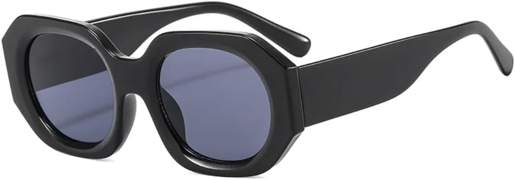 

Ретро-модные солнцезащитные очки большого размера для женщин и мужчин, классические винтажные, с защитой от УФ-излучения UV400, для активного отдыха на природе VFDHN, Black