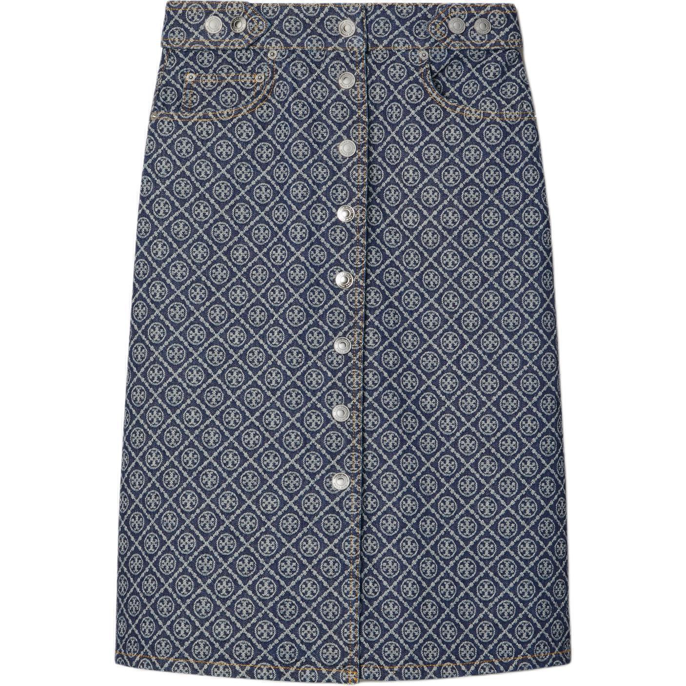 

Длинная джинсовая юбка FW25 для женщин Tory Burch, washed