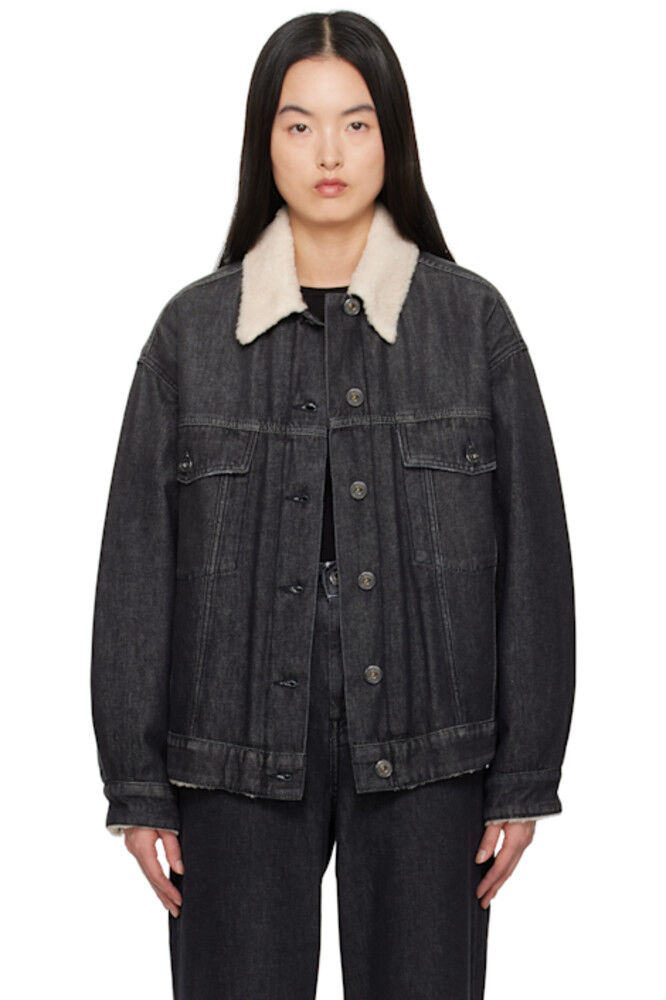 

Черная джинсовая куртка Libano Weekend Max Mara